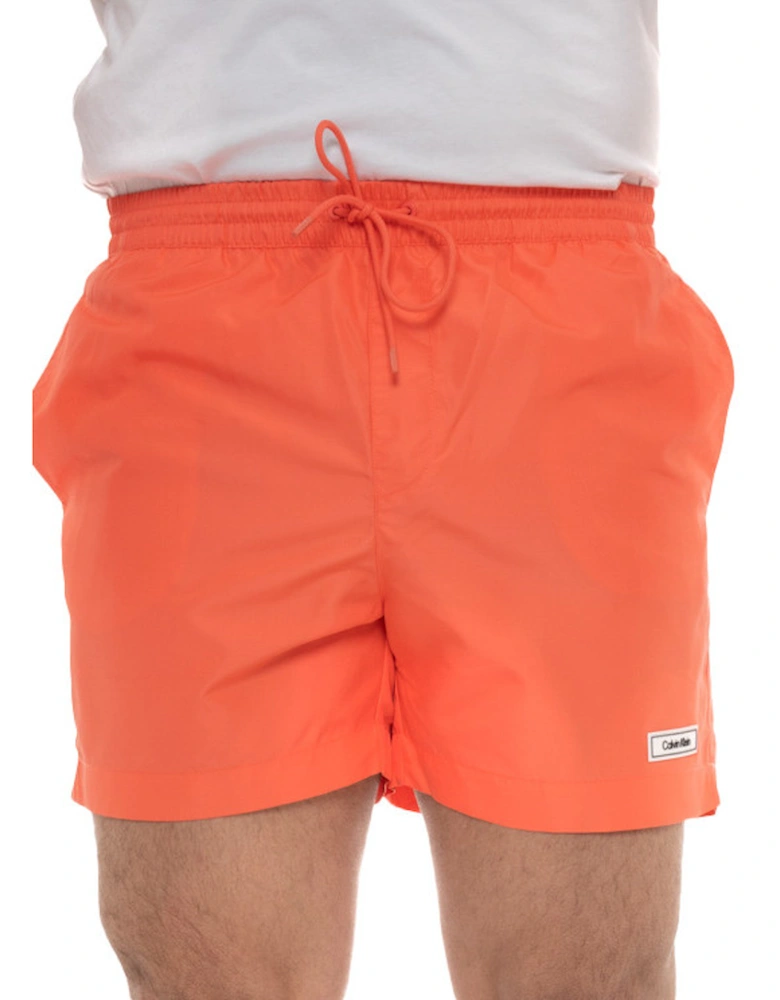 Mens Drawstring Swim Shorts (Coral Pink)