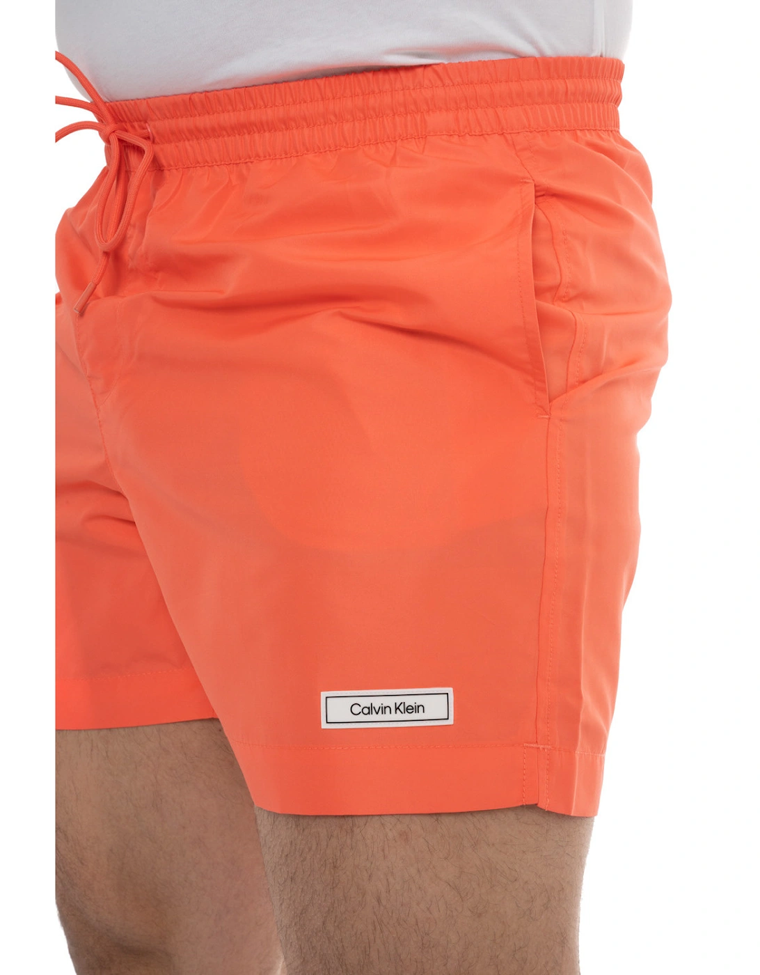 Mens Drawstring Swim Shorts (Coral Pink)