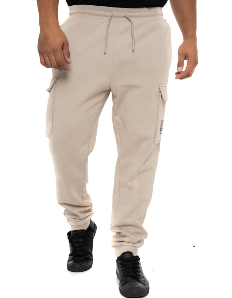 Mens Cargo Joggers (Beige)