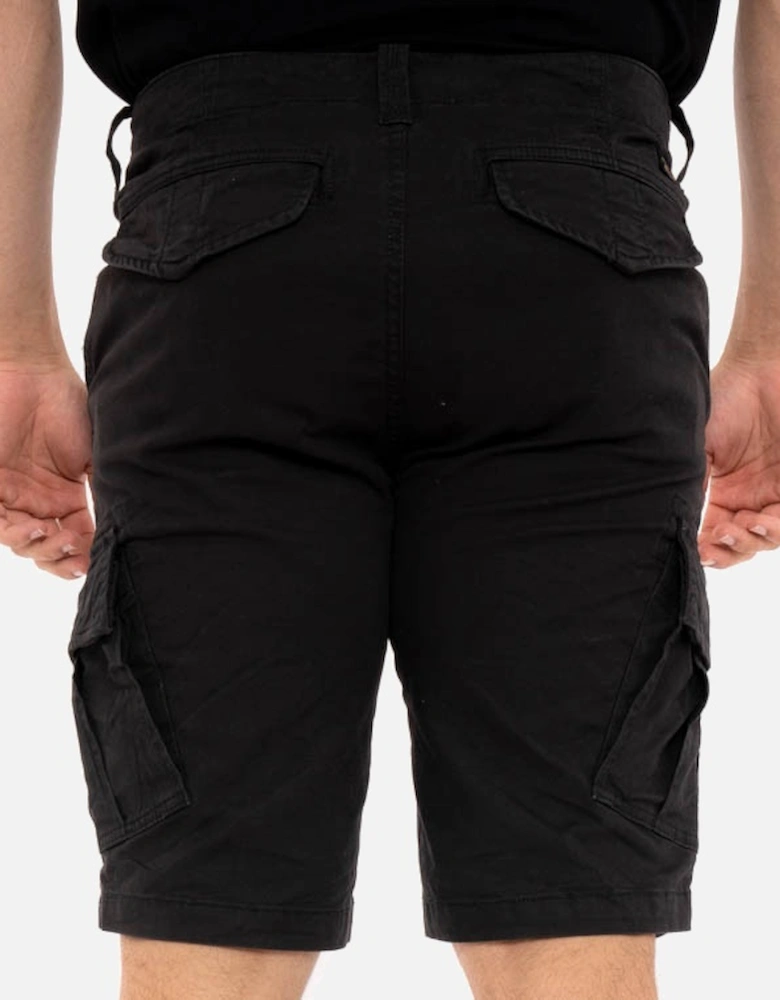 Mens Vintage Core Cargo Shorts (Black)
