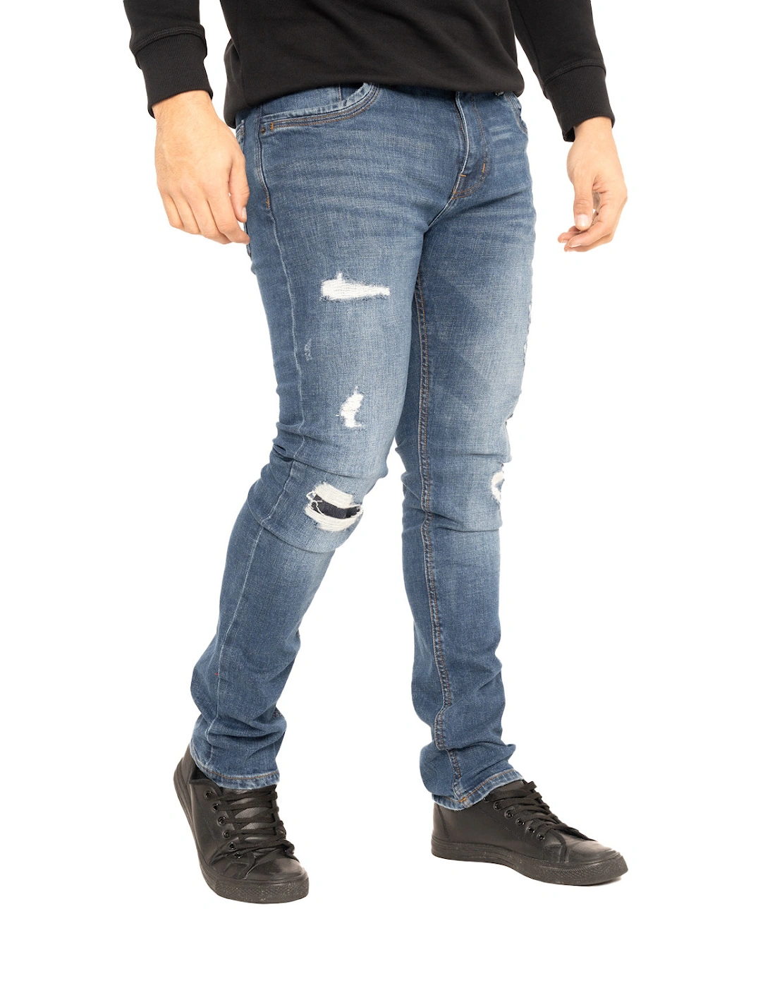 DML Mens Villain Slim Fit Jeans (Blue)