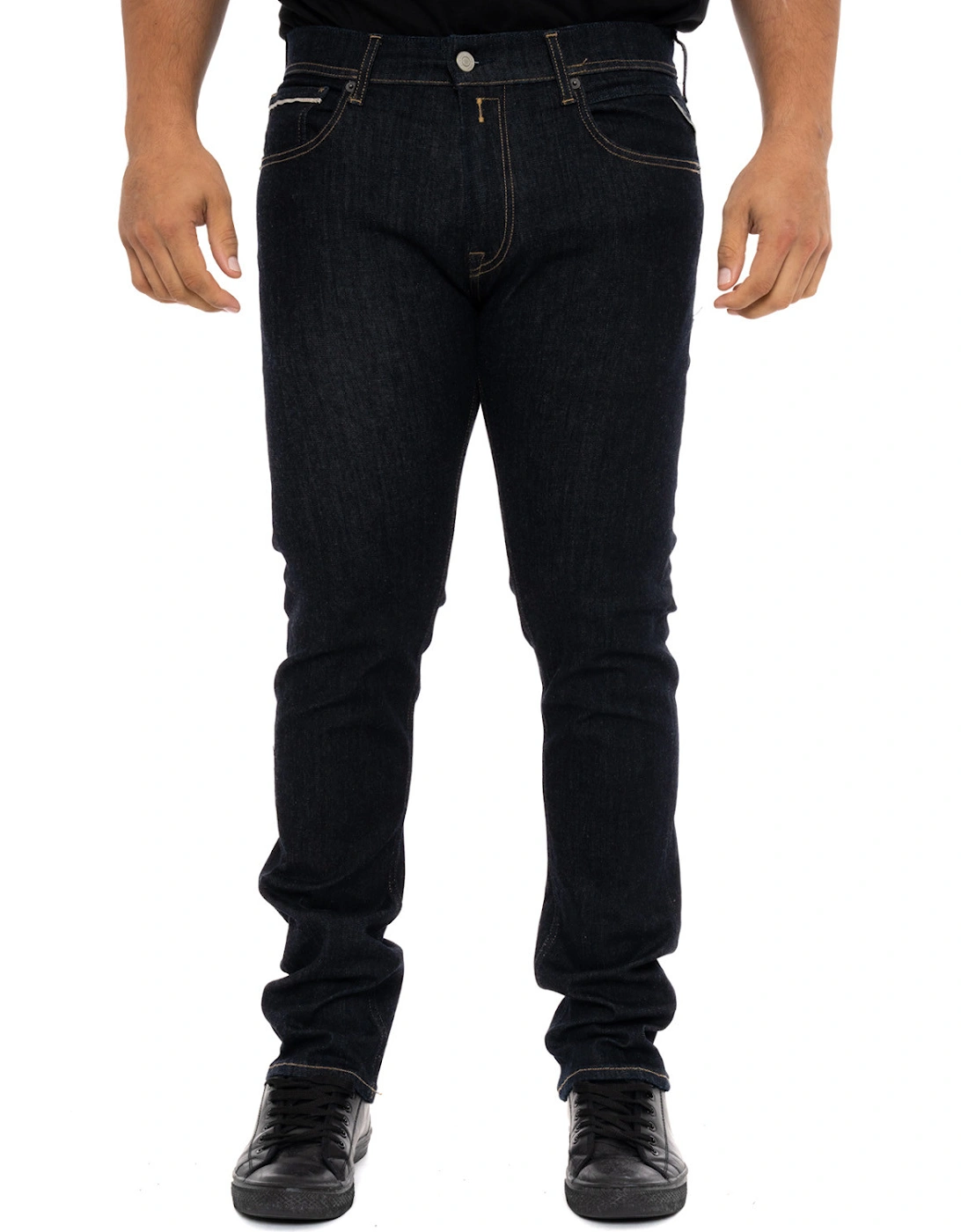 Mens Grover Hyperflex Re-Used Jeans (Dark Denim), 8 of 7