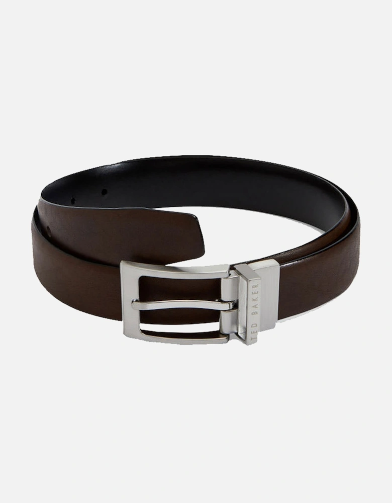 Mens Karmer Reversible Leather Belt (Chocolate)