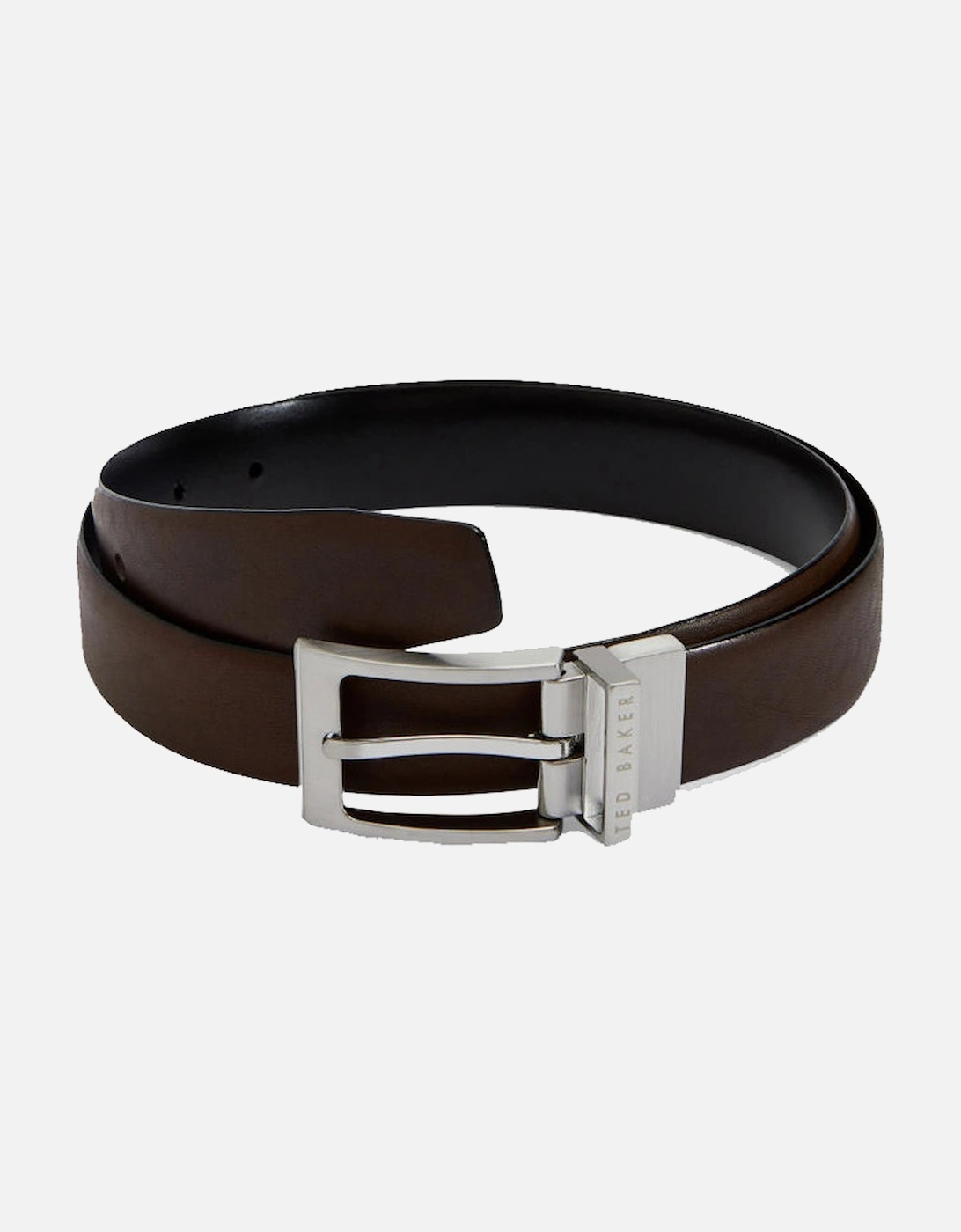 Mens Karmer Reversible Leather Belt (Chocolate), 4 of 3