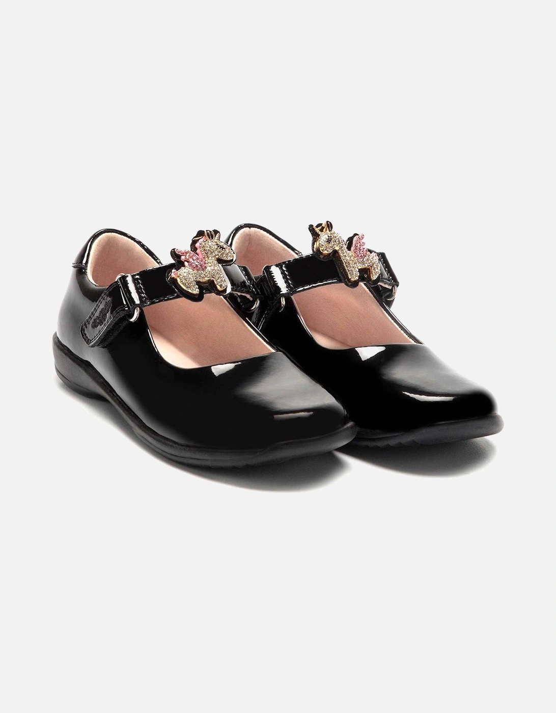 Juniors LK8100 Bliss Patent Shoes (Black), 6 of 5