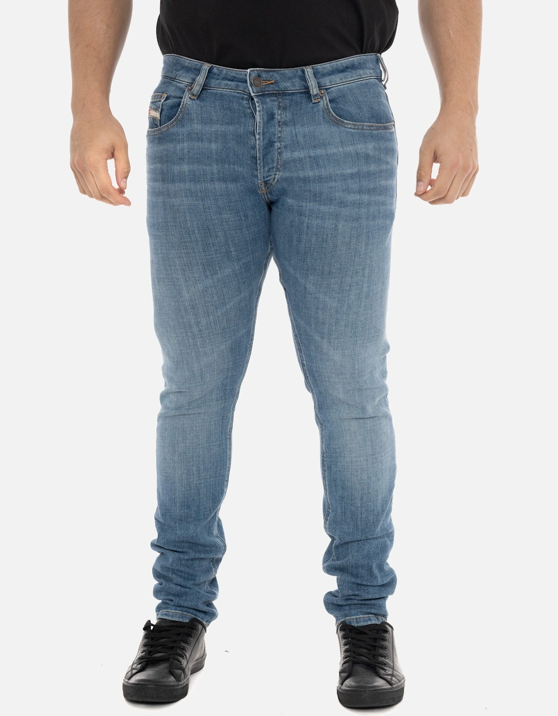 Mens D-Luster Slim Jeans (Worn Denim Blue), 7 of 6