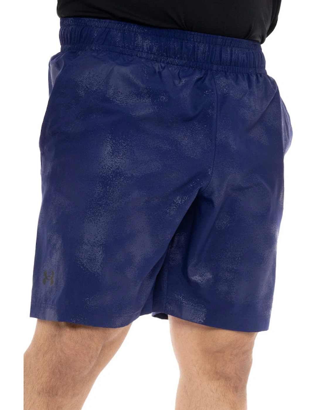 Mens Woven Embossed Shorts (Blue), 7 of 6
