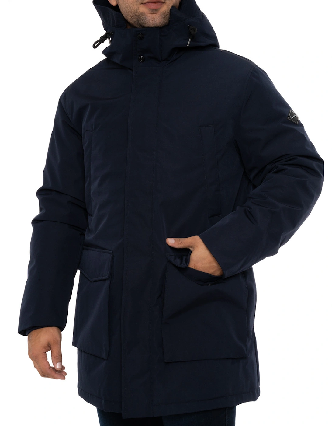 Mens Hooded Parka (Navy)