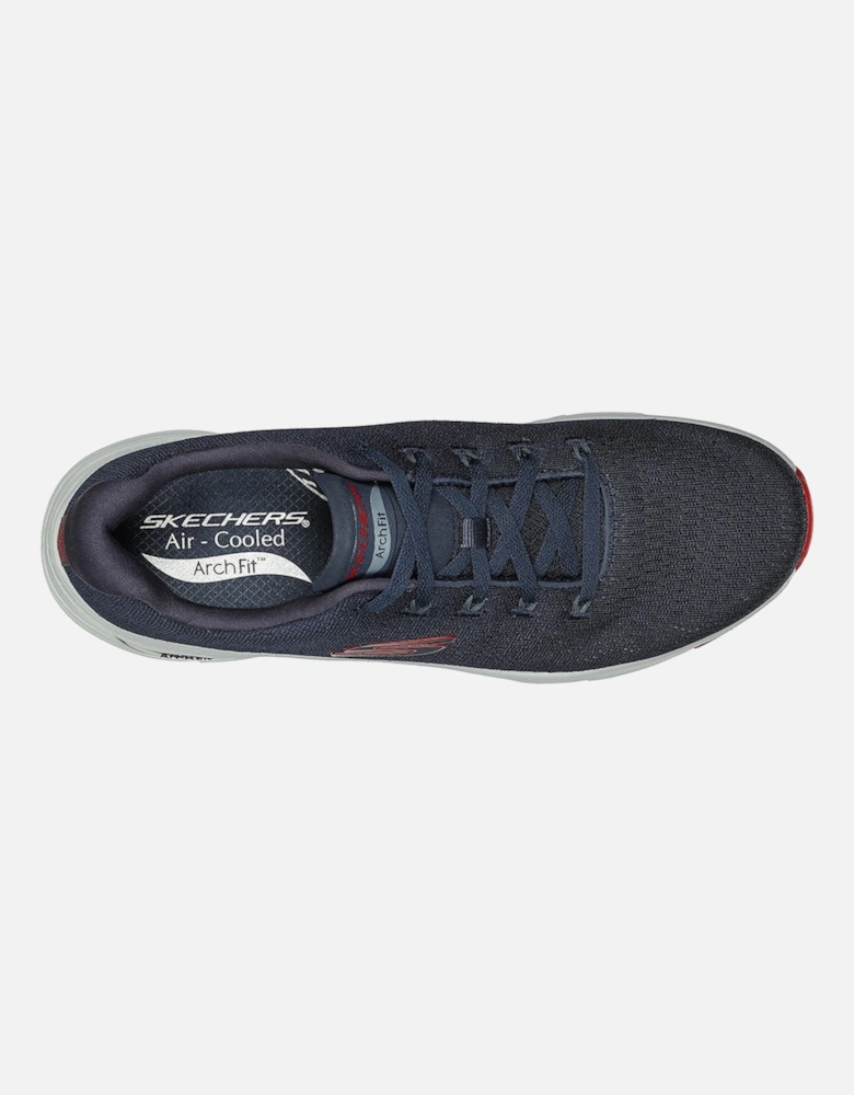 Mens Arch Fit Trainers (Navy/Red)