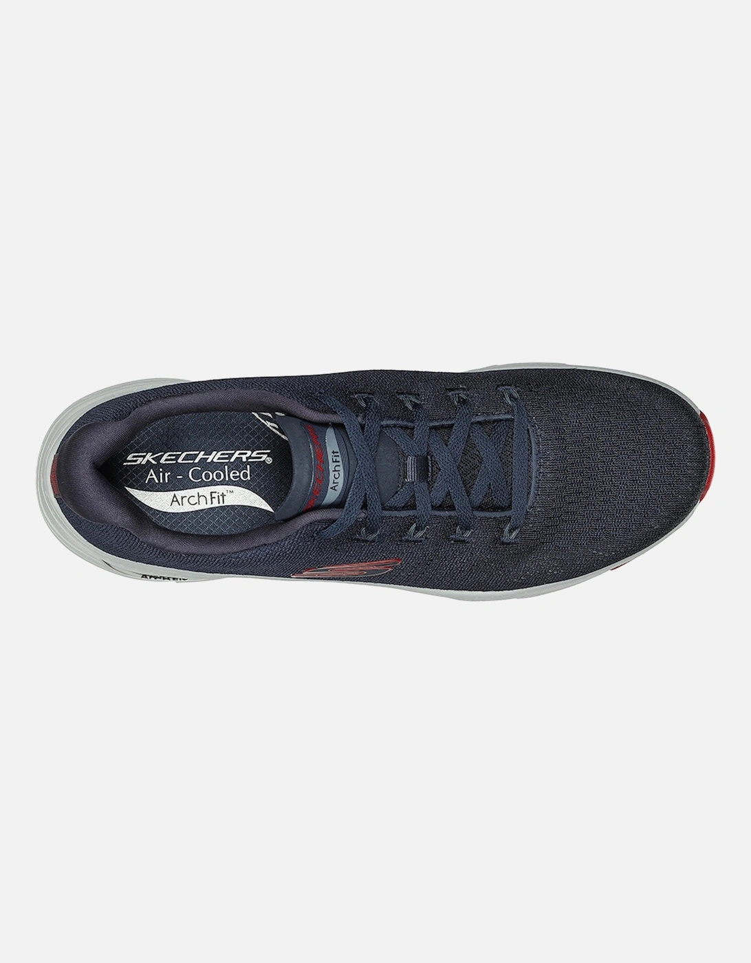 Mens Arch Fit Trainers (Navy/Red)