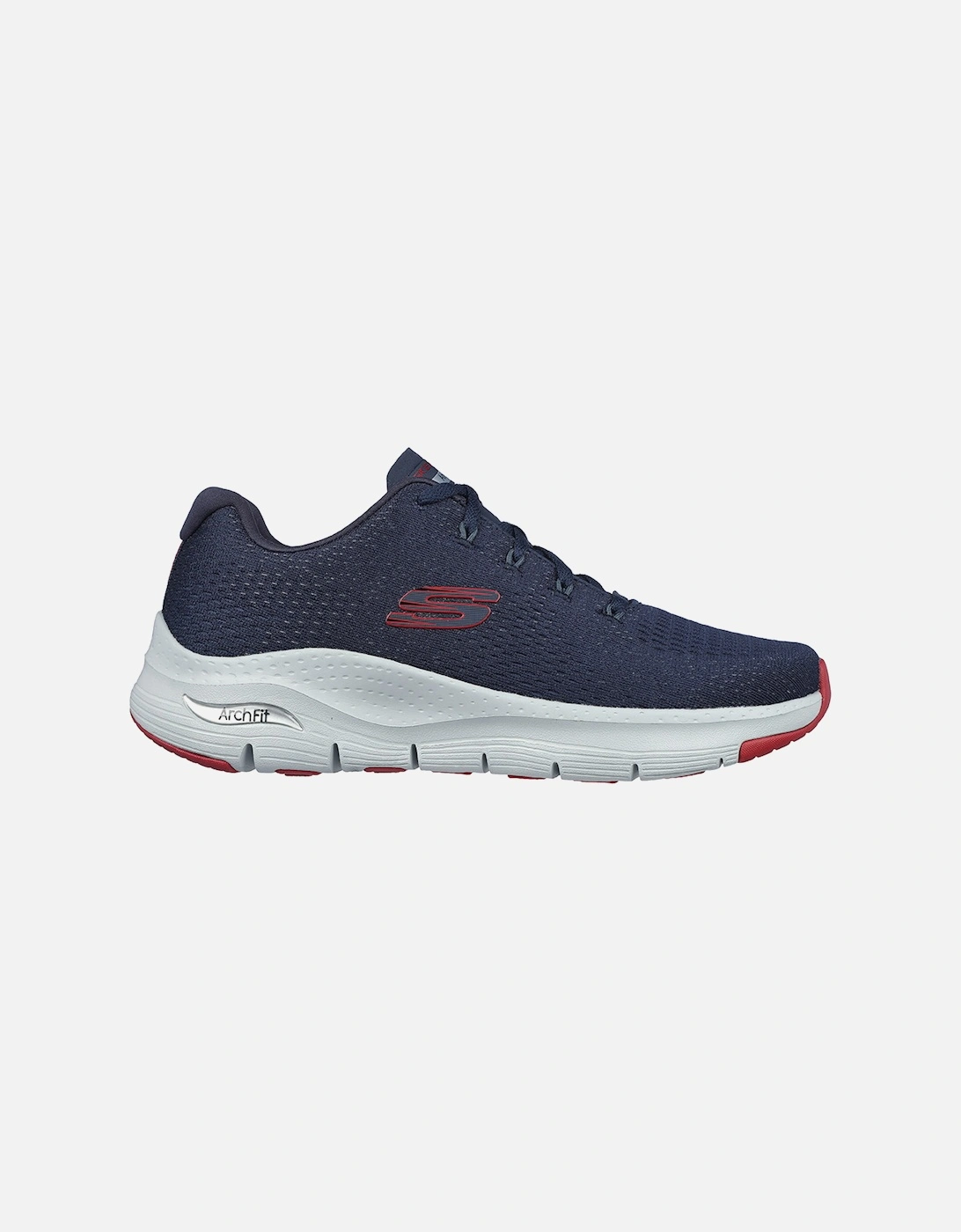 Mens Arch Fit Trainers (Navy/Red), 6 of 5