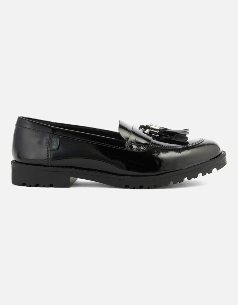 Womens Lachly Loafer Tassel Shoes (Black)