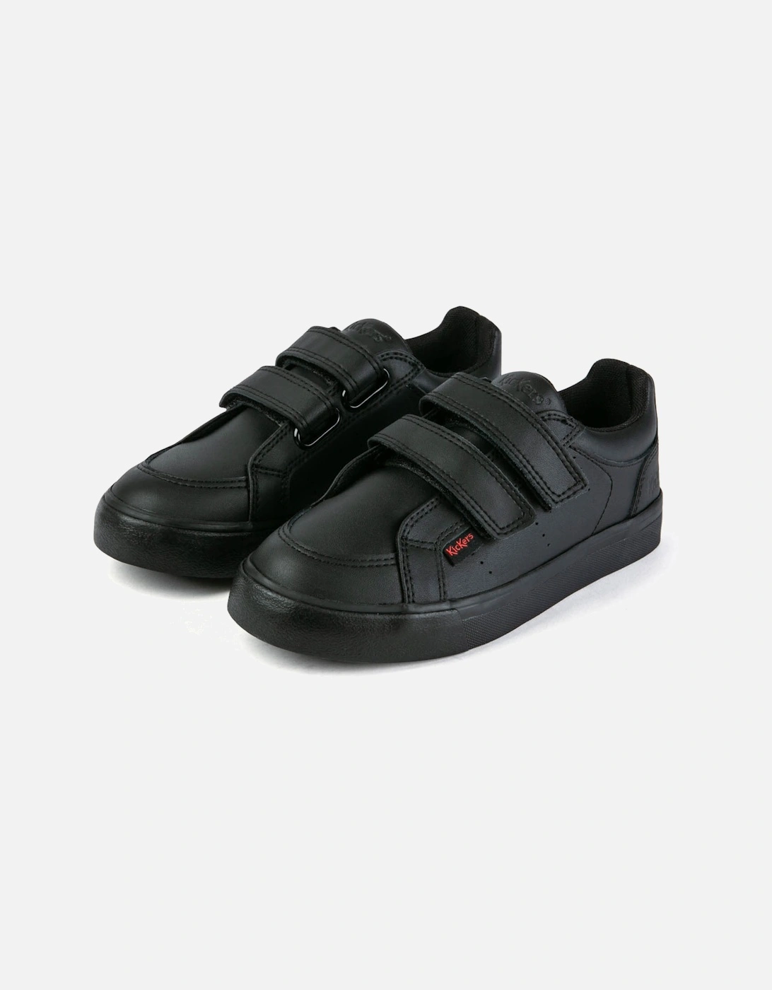 Juniors Tovni Twin Flex Leather Shoes (Black), 5 of 4