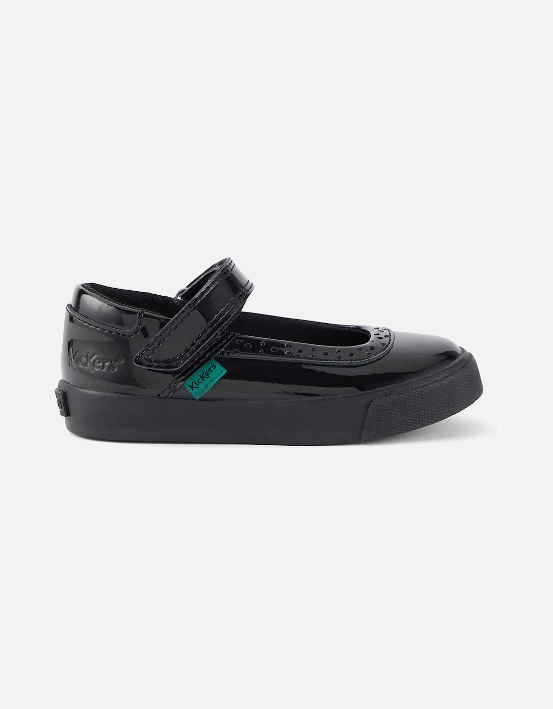 Infants Tovni Brogue Patent Shoes (Black), 6 of 5