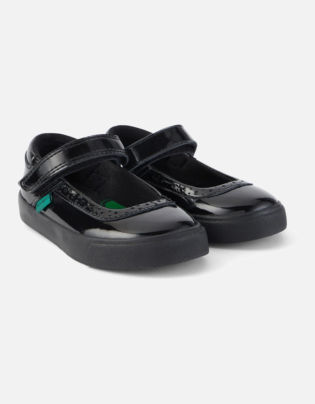 Infants Tovni Brogue Patent Shoes (Black)