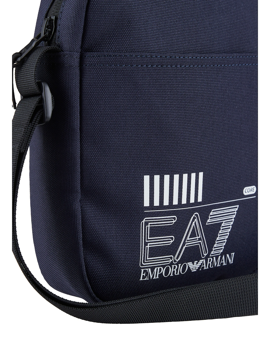 Mens Small Pouch Shoulder Bag (Navy/White)