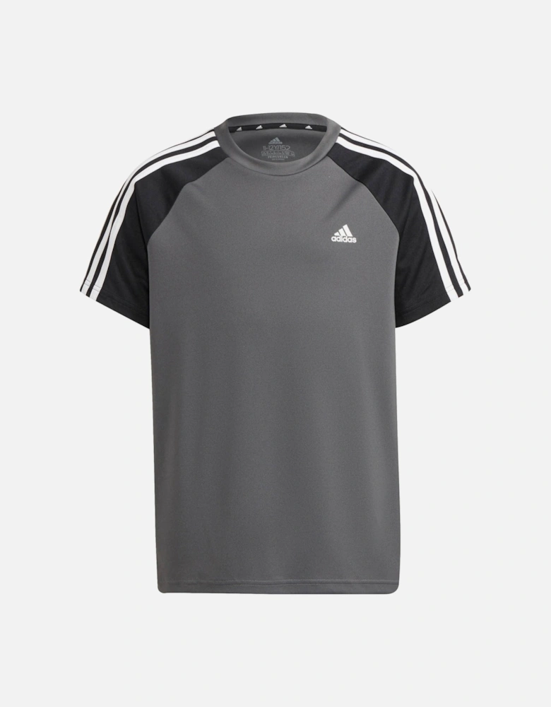 Youths Sereno Small Logo T-Shirt (Grey/Black)