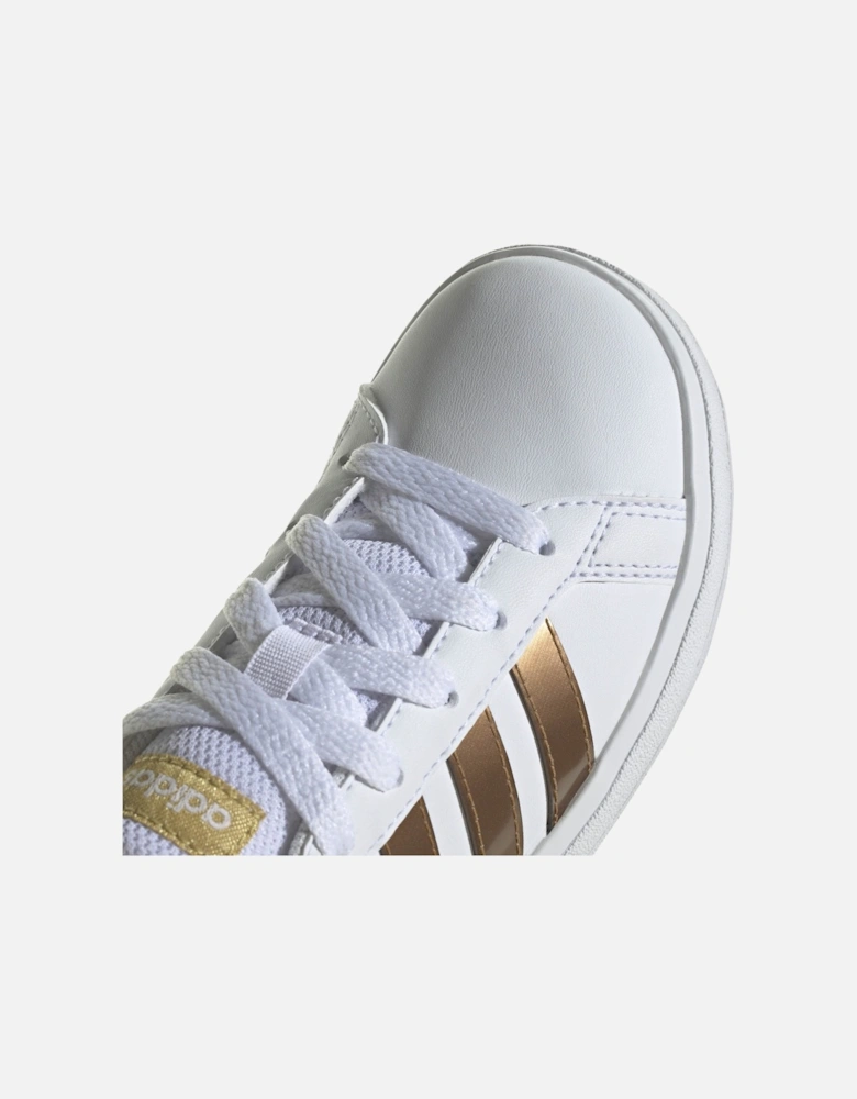 Youths Grand Court 2.0 Lifestyle Tennis Trainers (White/Gold)