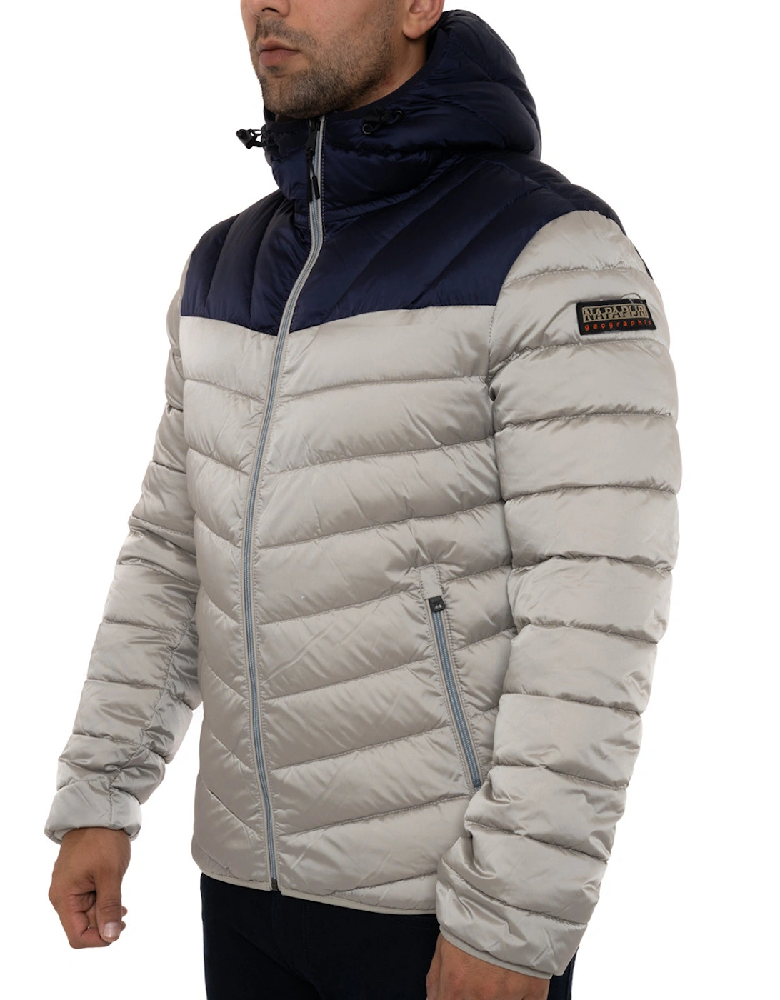 Mens Aerons CB H3 Puffer Coat (Grey/Navy)