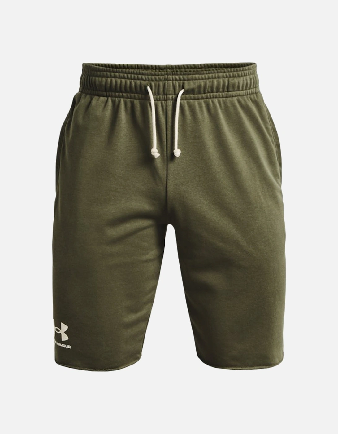 Mens Rival Terry Shorts (Green), 6 of 5