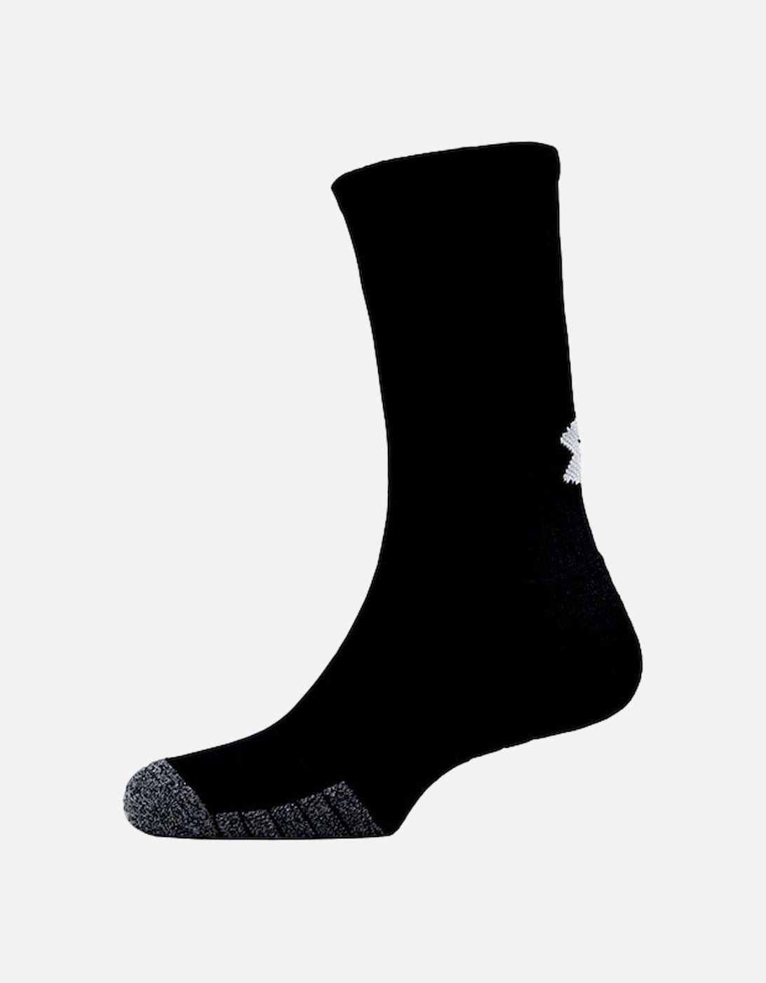 Mens Heat Gear 3 Pack Crew Socks (Black)