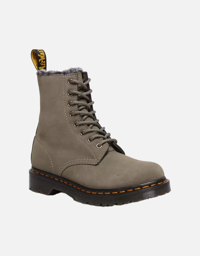 Dr. Martens Womens Serena Nubuck Leather Boots (Grey)