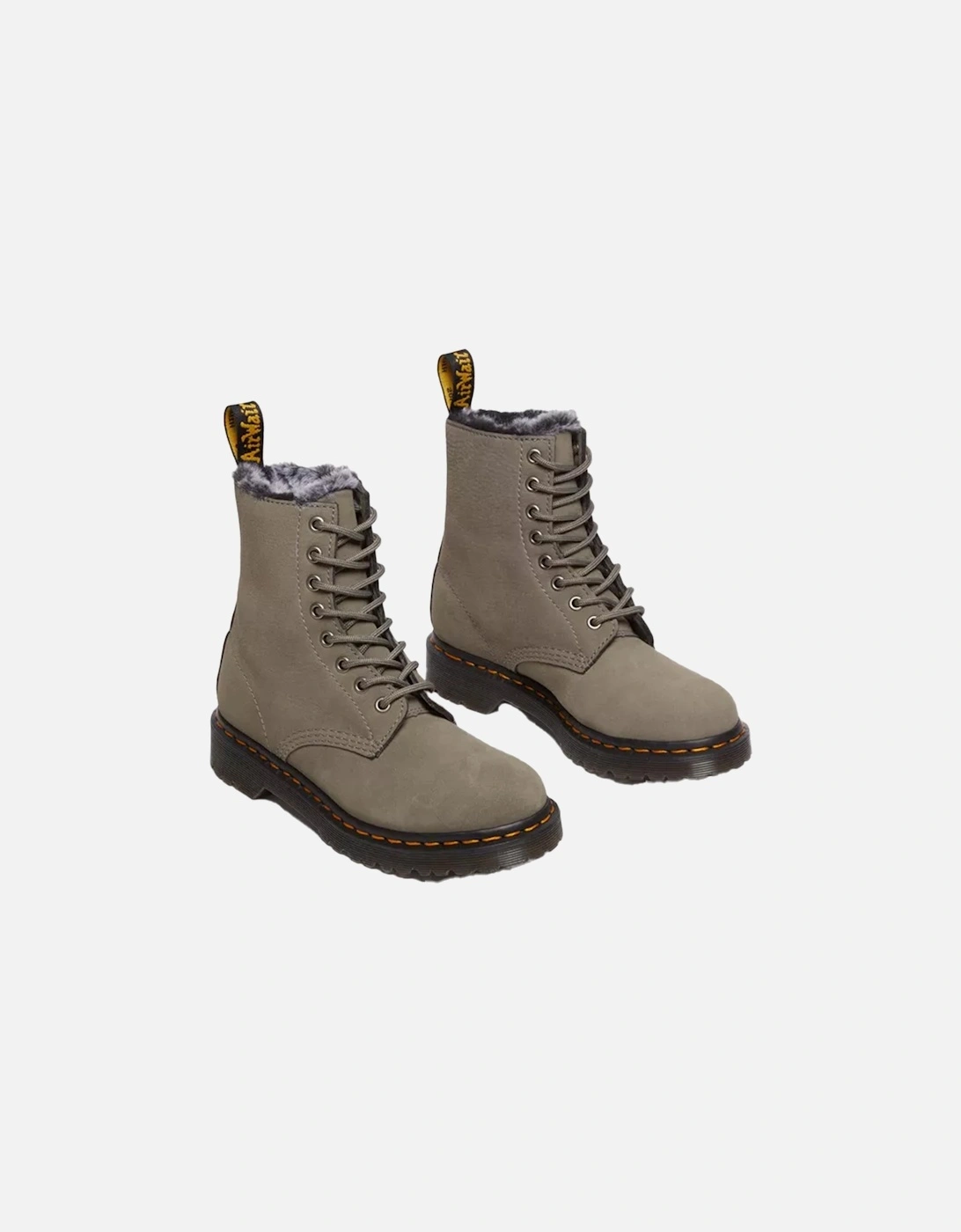 Dr. Martens Womens Serena Nubuck Leather Boots (Grey)