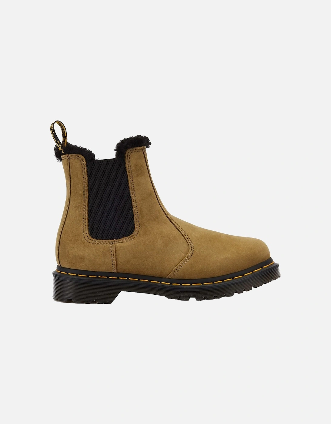 Dr. Martens Womens Leonore BuffBuck Leather Boots (Olive)