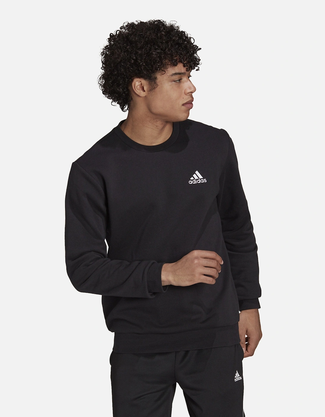 Mens Essentials FeelCozy Fleece Sweatshirt (Black)
