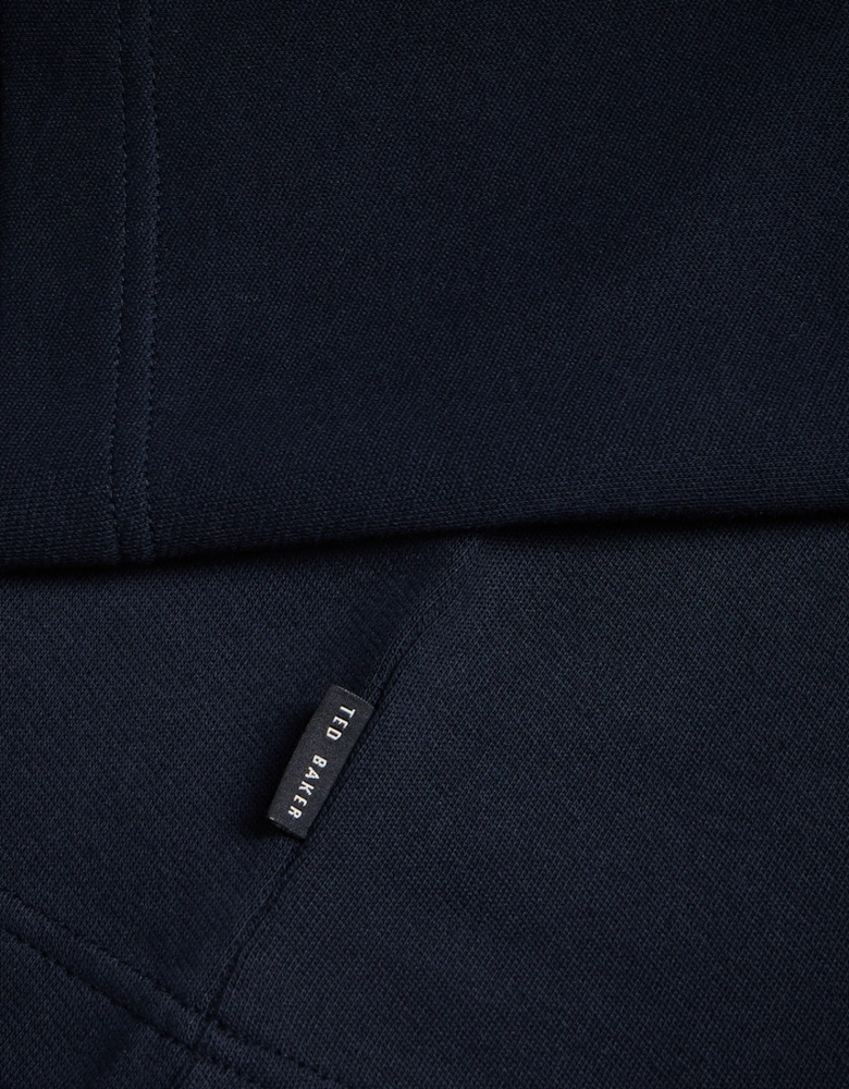 Mens Gazine Textured Half Zip Sweatshirt (Navy)