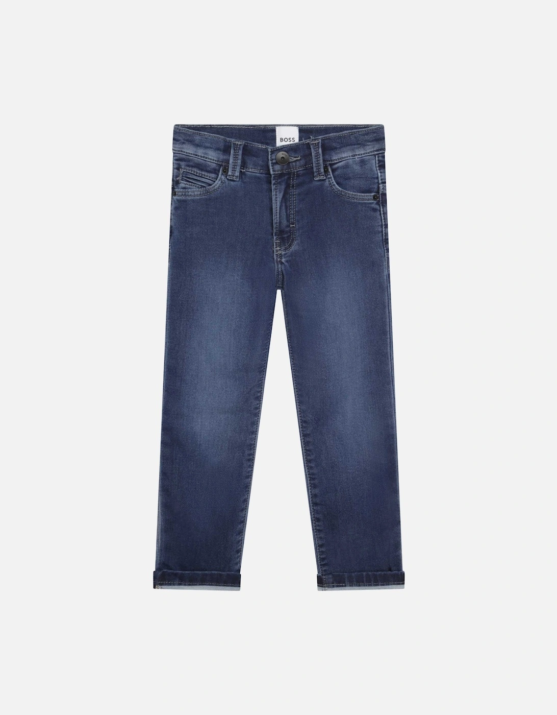 Juniors Adjustable Slim Fit Denim Jeans (Blue), 4 of 3