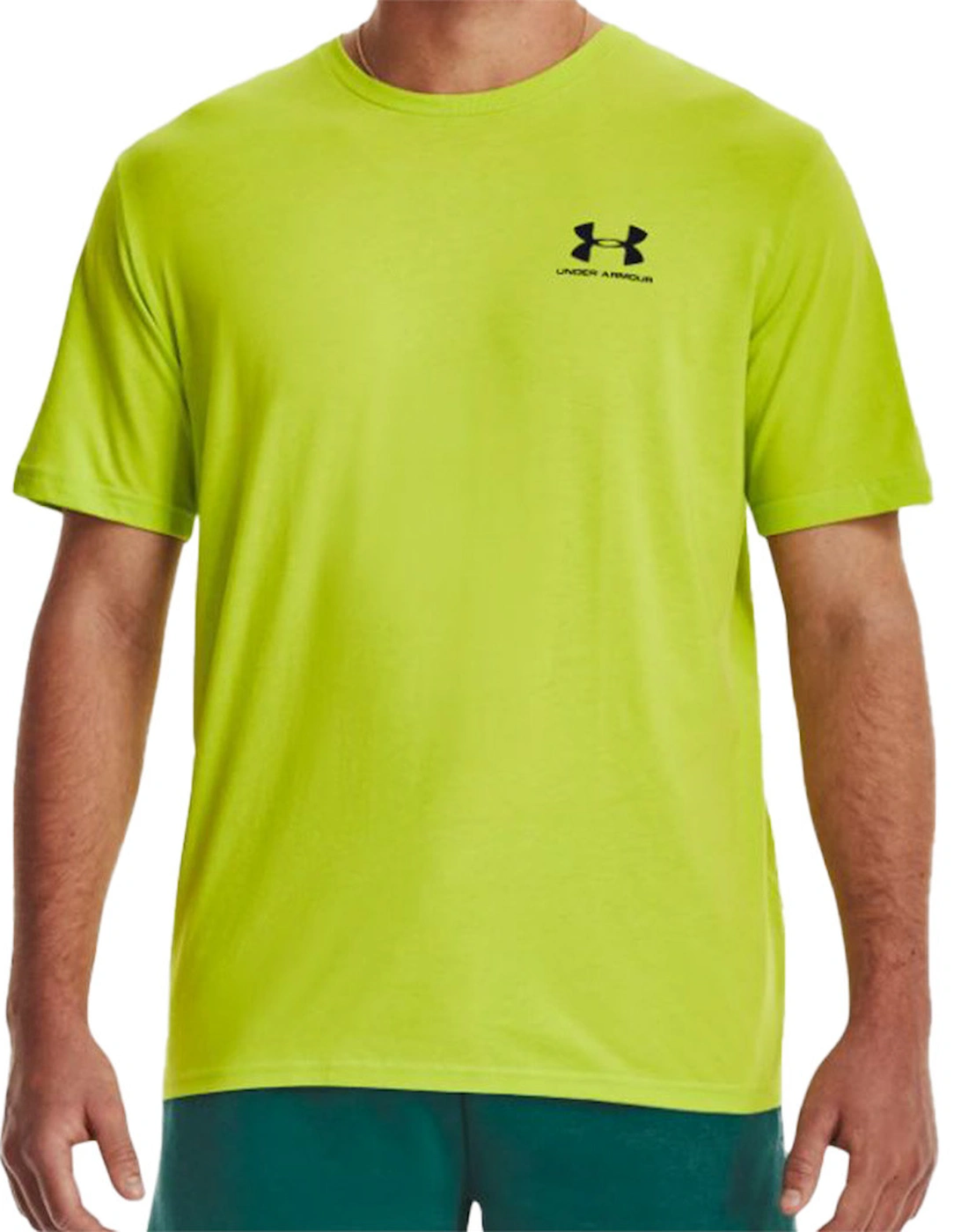 Mens Sportstyle Left Chest Logo T-Shirt (Green)