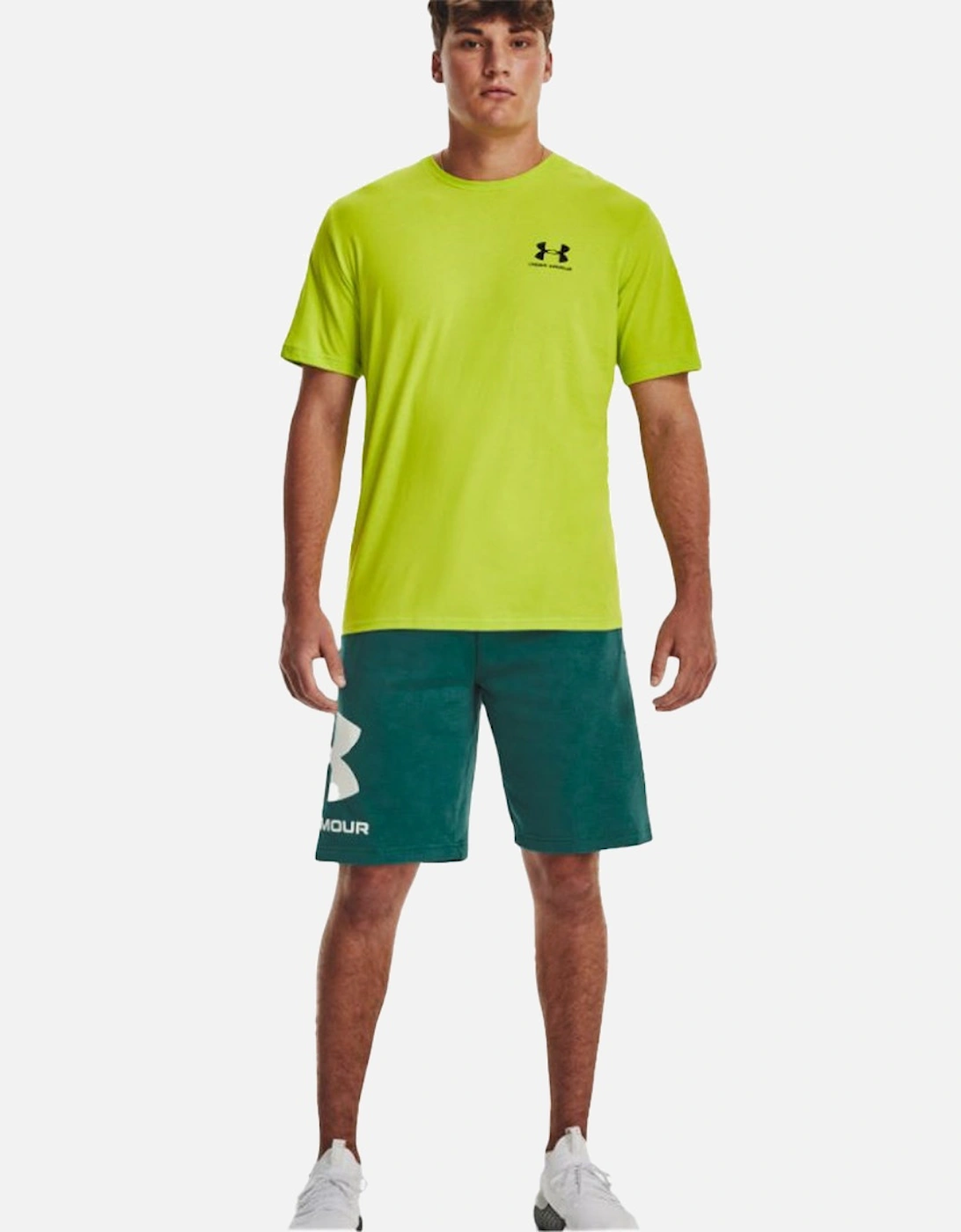 Mens Sportstyle Left Chest Logo T-Shirt (Green)