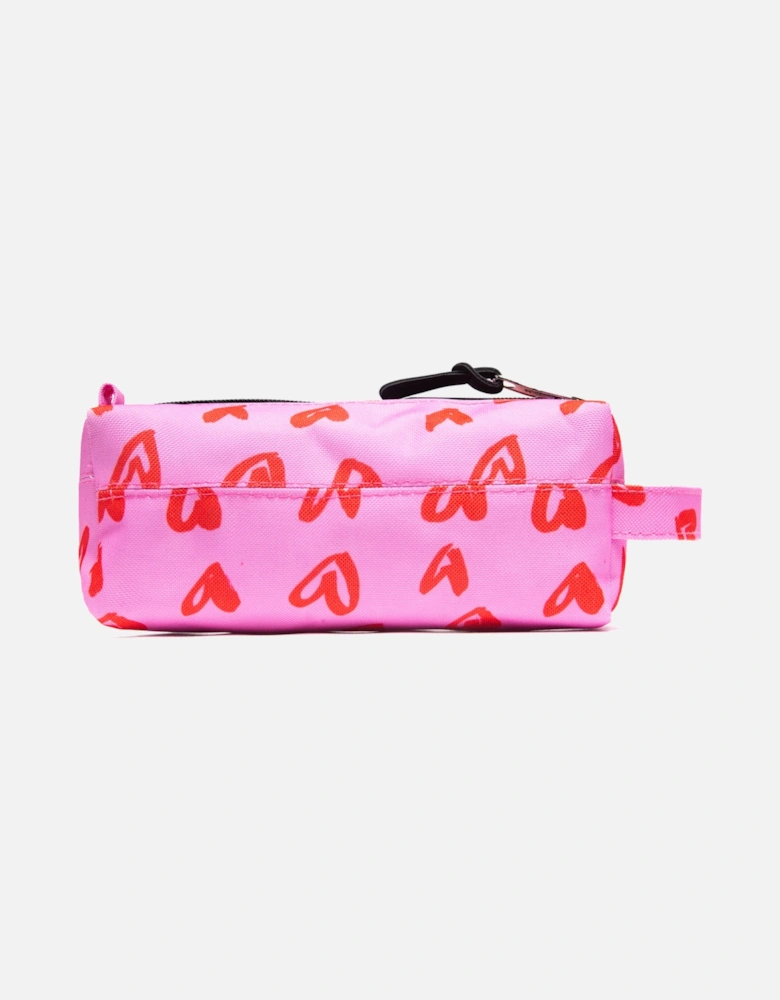 Red Hearts Pattern Pencil Case (Pink)