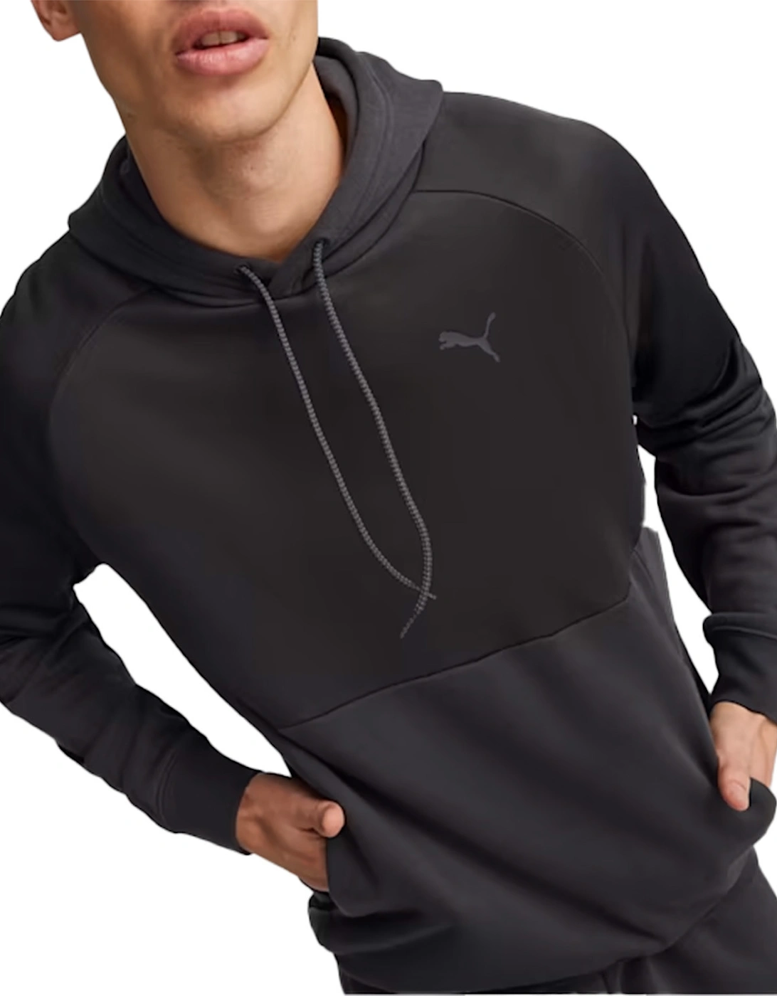 Mens Tech Fleece Lined Hoodie (Black)