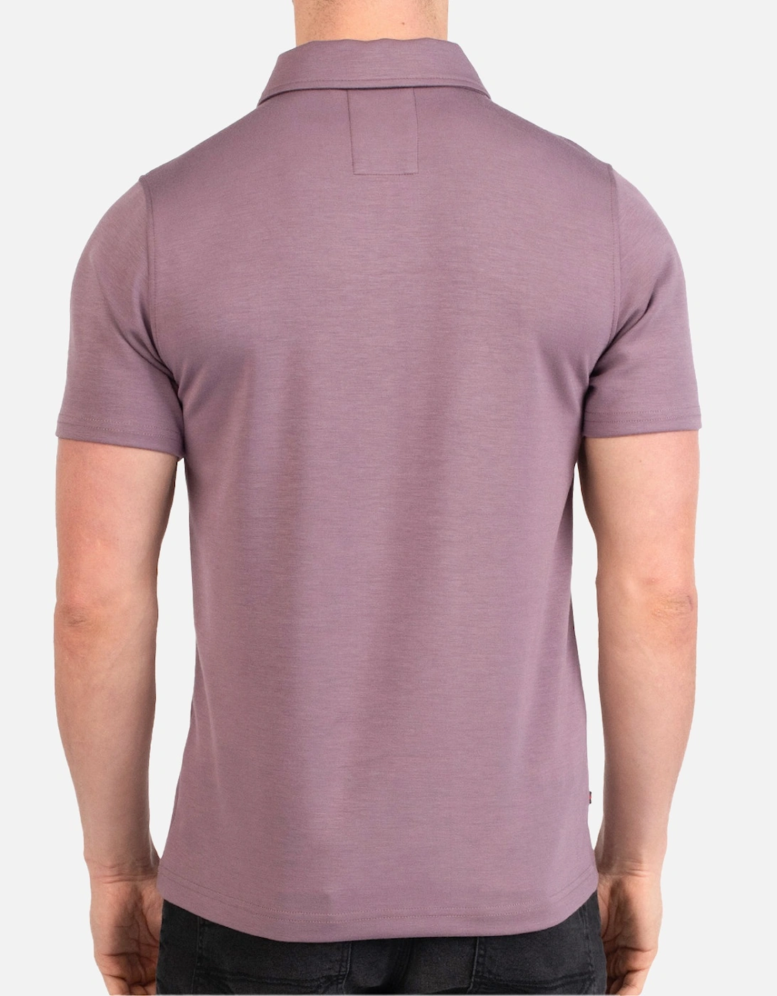 Luke Mens Hardy Zip Polo Shirt (Lilac)