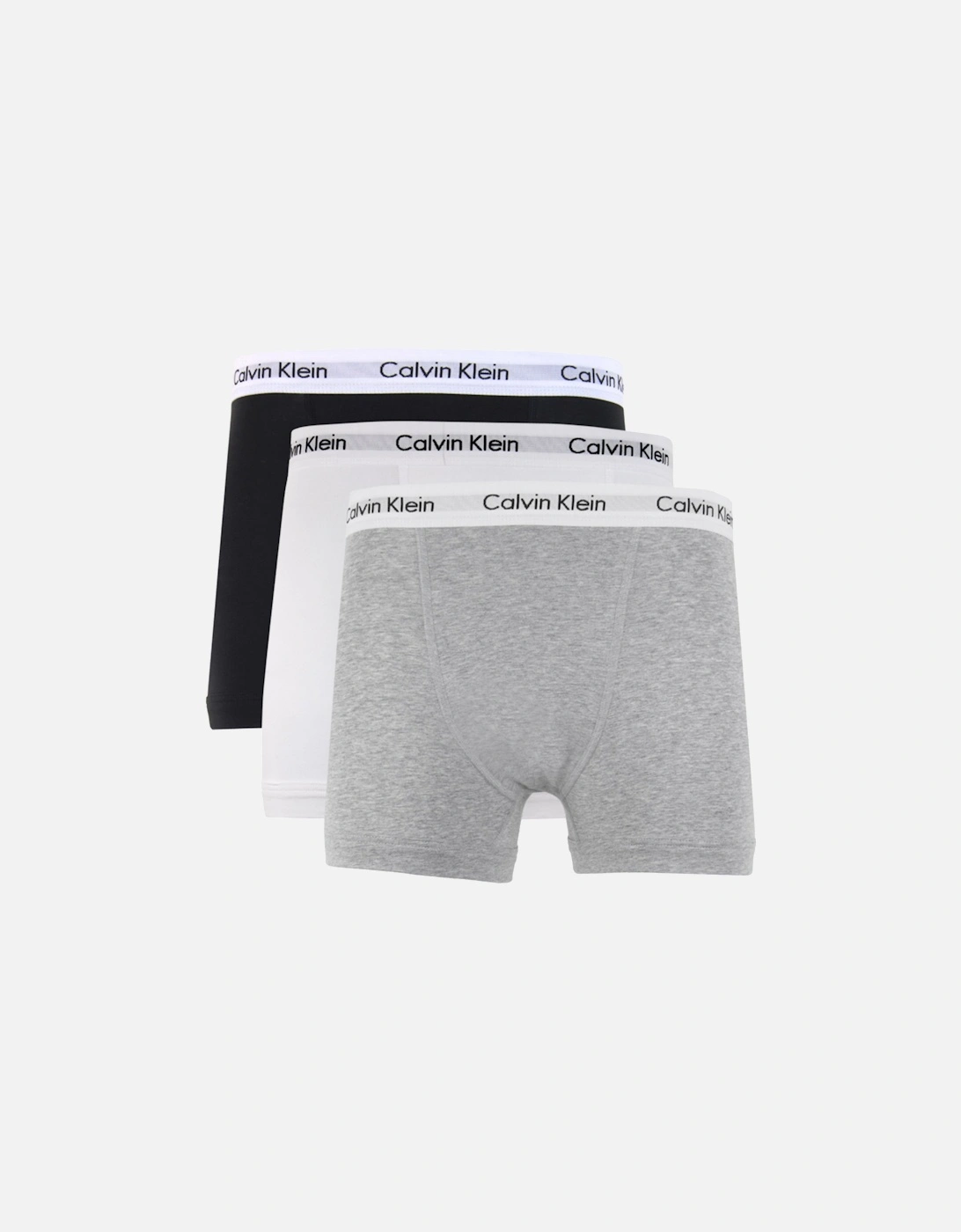 Mens 3 Pack Contrast Band Boxers (Black/Grey/White), 6 of 5