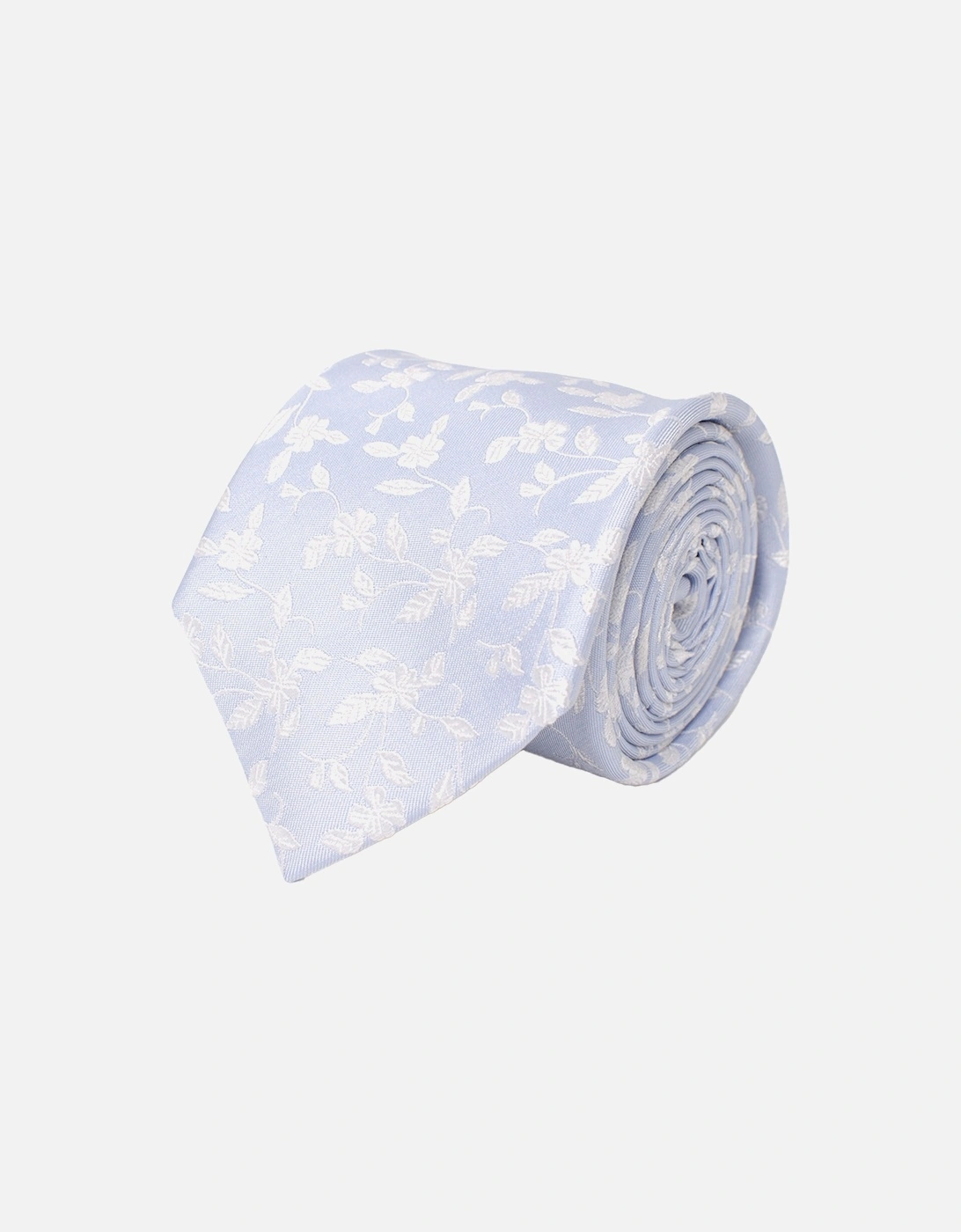 Mens Brice Woven Silk Floral Tie (Sky Blue), 2 of 1