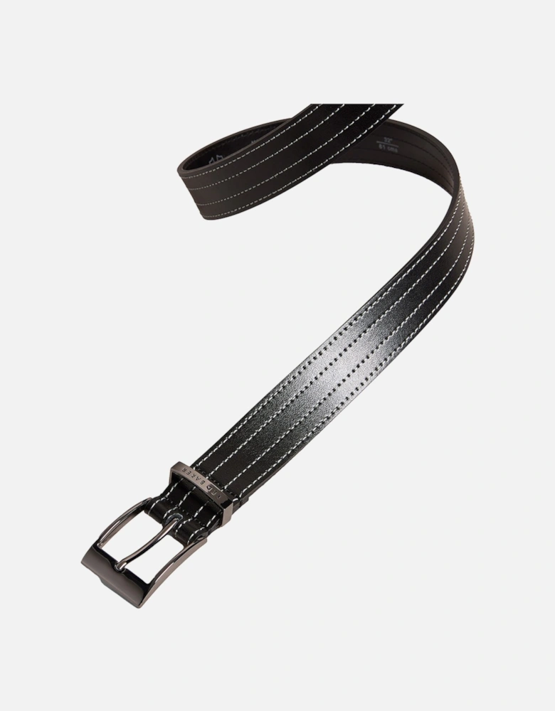 Mens Bosmat Stitch Detail Belt (Black)