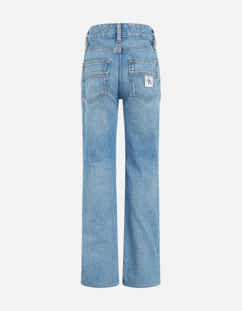 Juniors Straight Leg Jeans (Blue)
