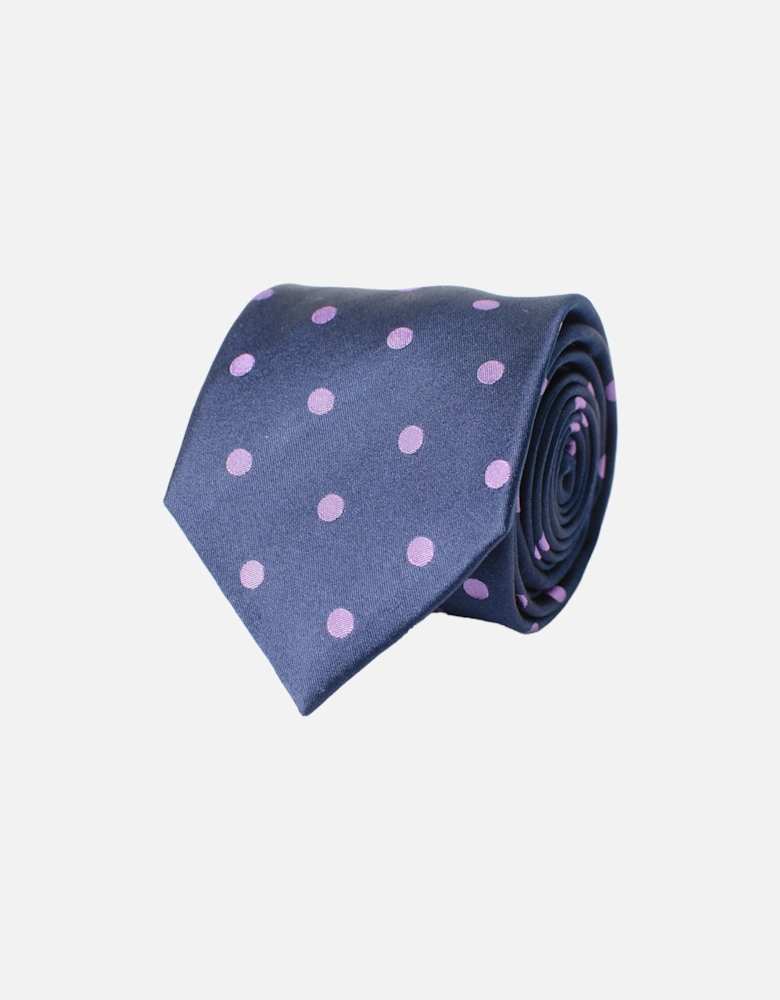 Mens Blake Woven Silk Dotted Tie (Purple)