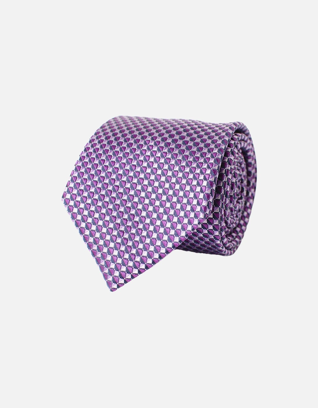 Mens Brad Woven Silk Tie (Purple), 2 of 1