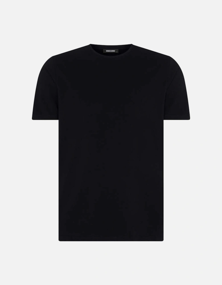 Mens Plain Tapered Fit T-Shirt (Navy)