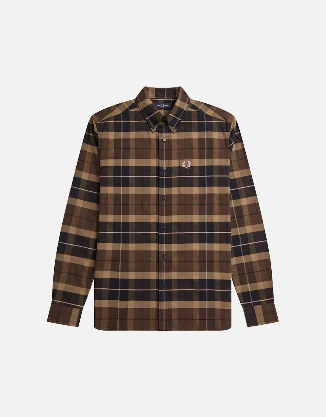 Mens Brushed Tartan Shirt (Tobacco), 7 of 6