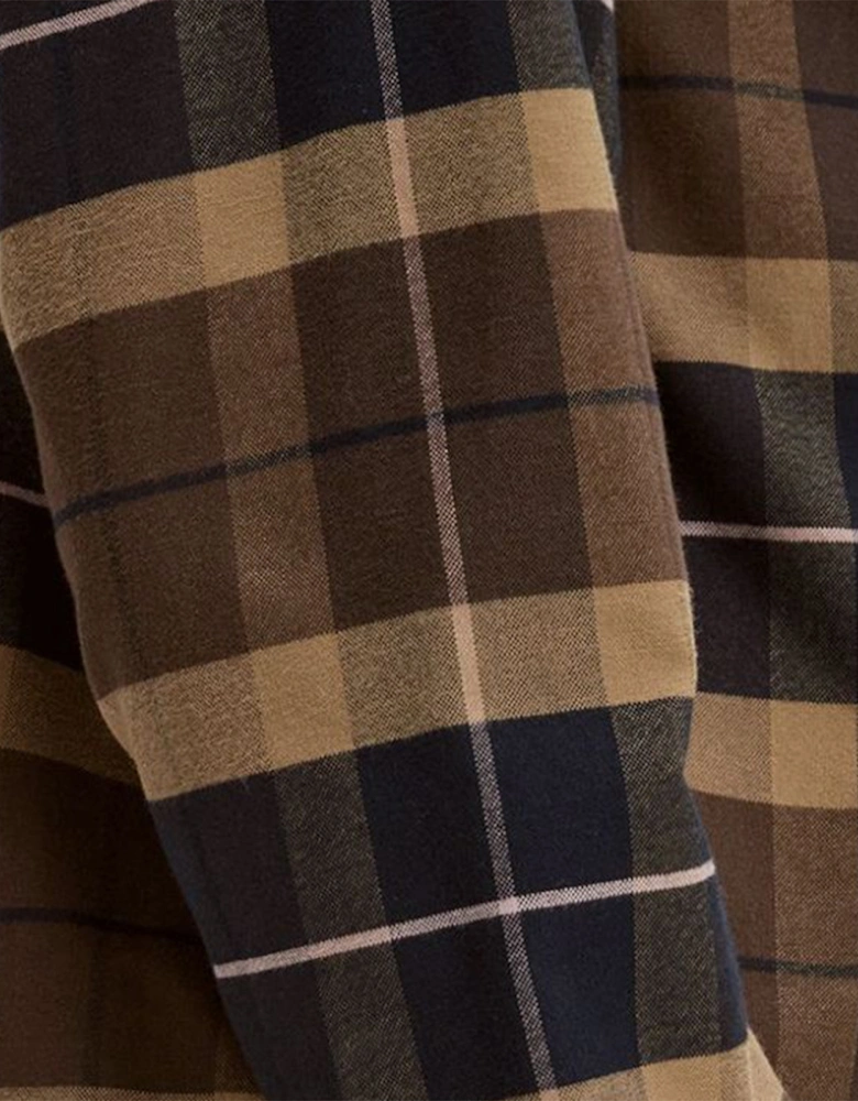 Mens Brushed Tartan Shirt (Tobacco)