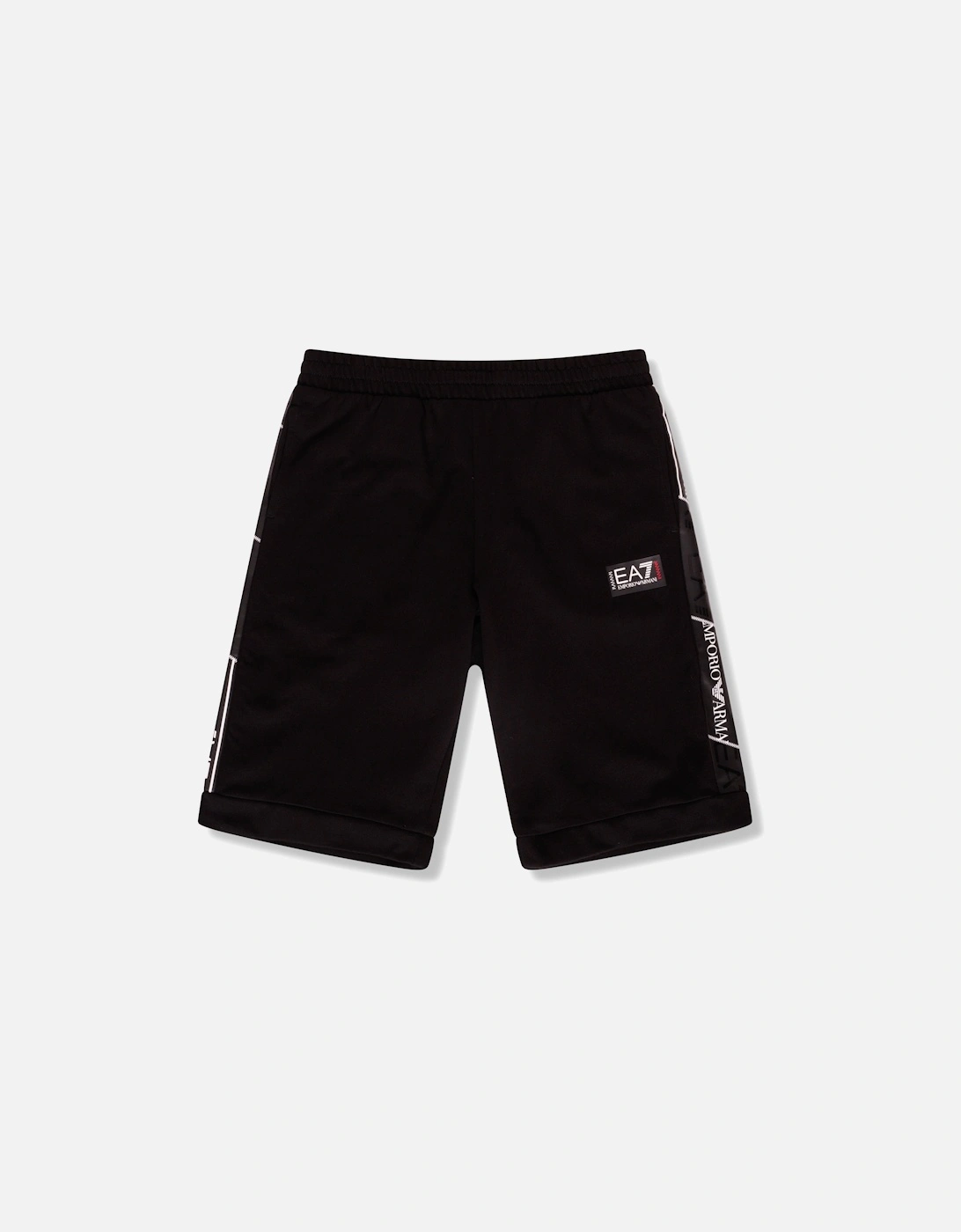 Youths Taped Leg Jersey Shorts (Black), 3 of 2