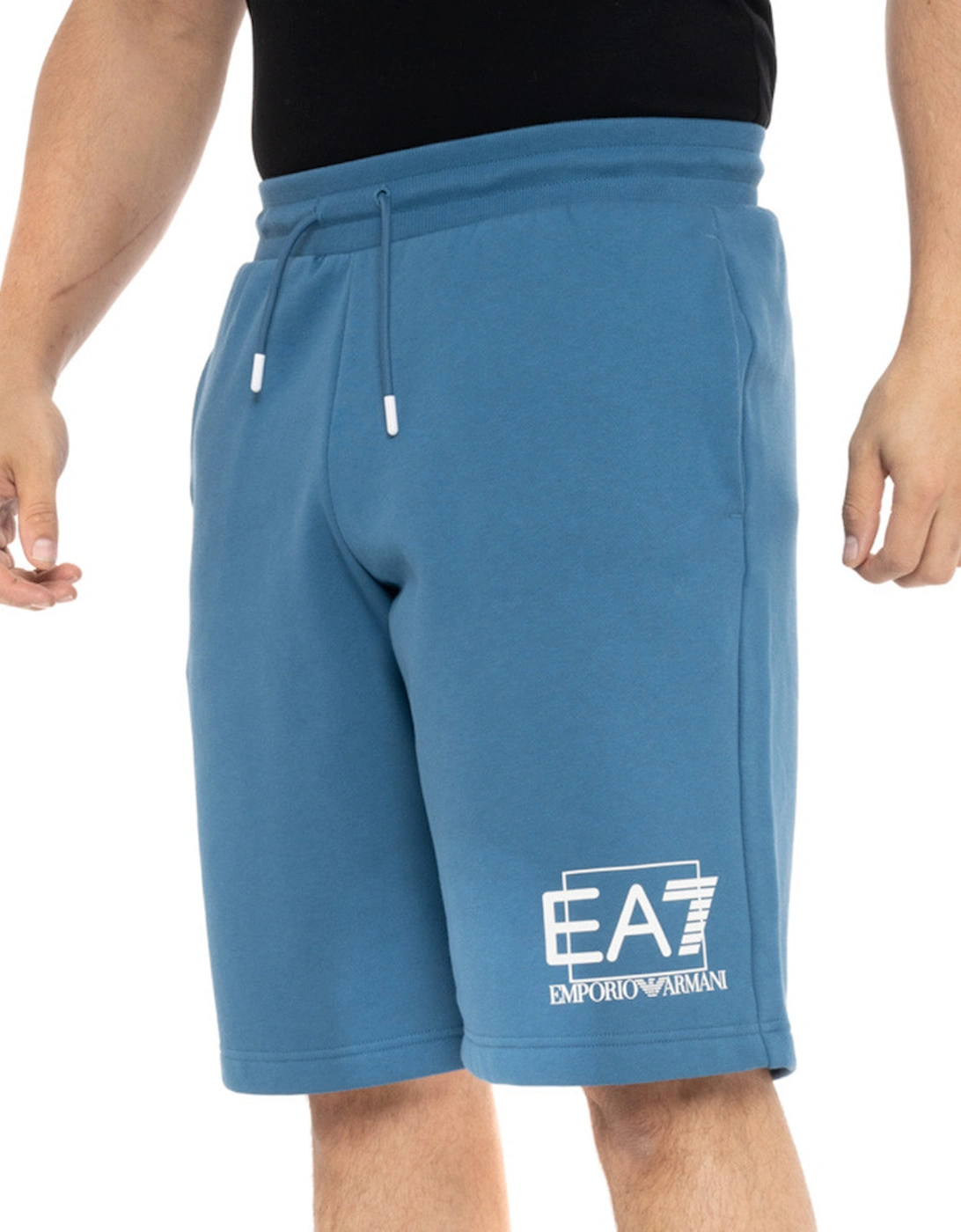 Mens Big Logo Jersey Shorts (Blue), 7 of 6