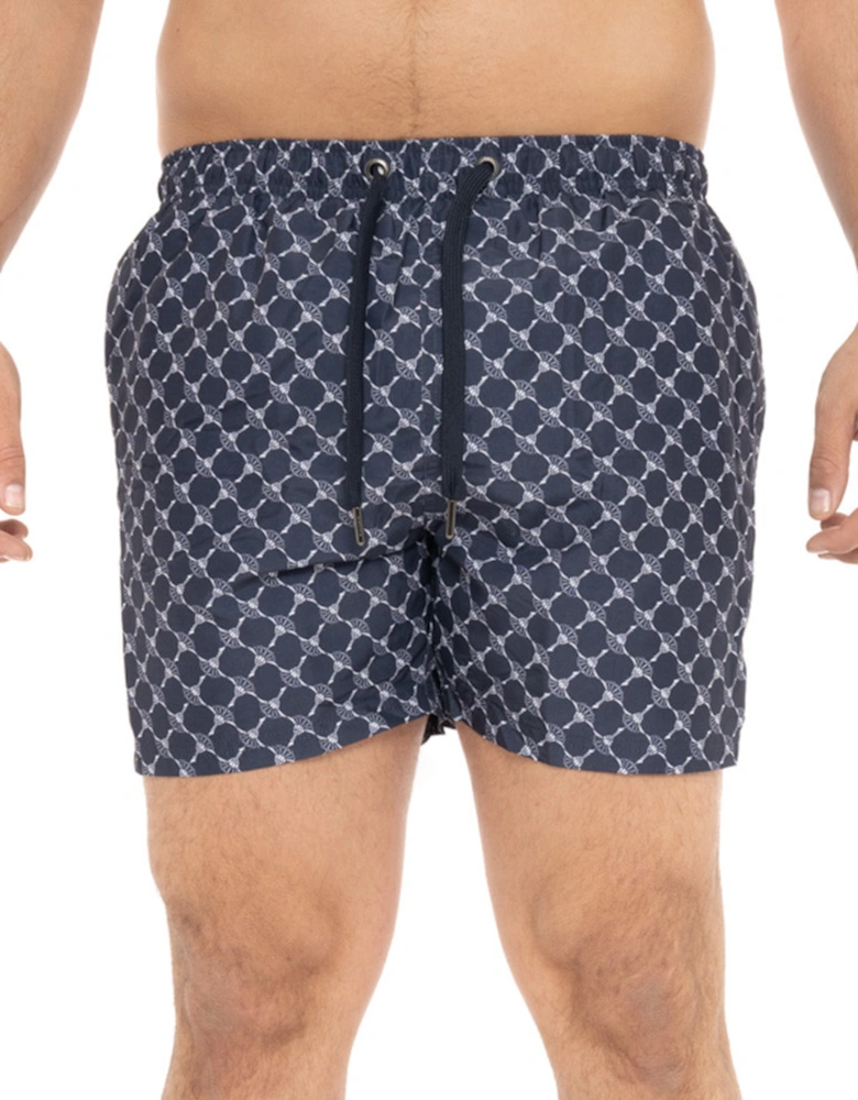 Joop Mens Mykonos Patter Swim Shorts (Dark Blue)