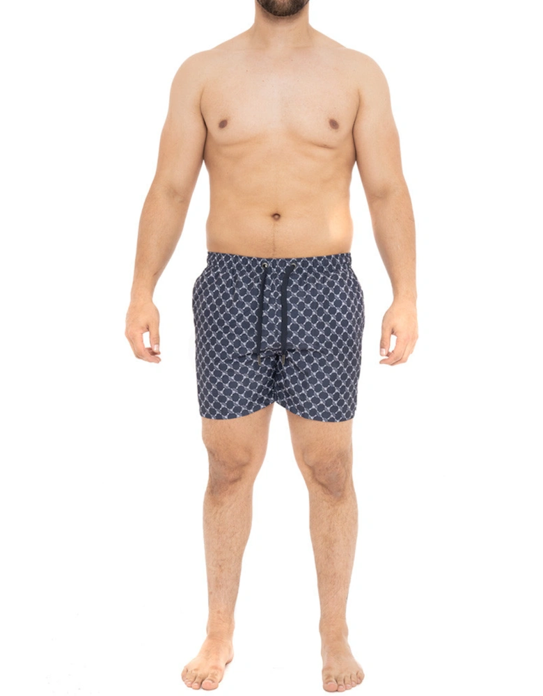 Joop Mens Mykonos Patter Swim Shorts (Dark Blue)