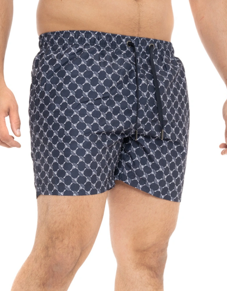 Joop Mens Mykonos Patter Swim Shorts (Dark Blue)